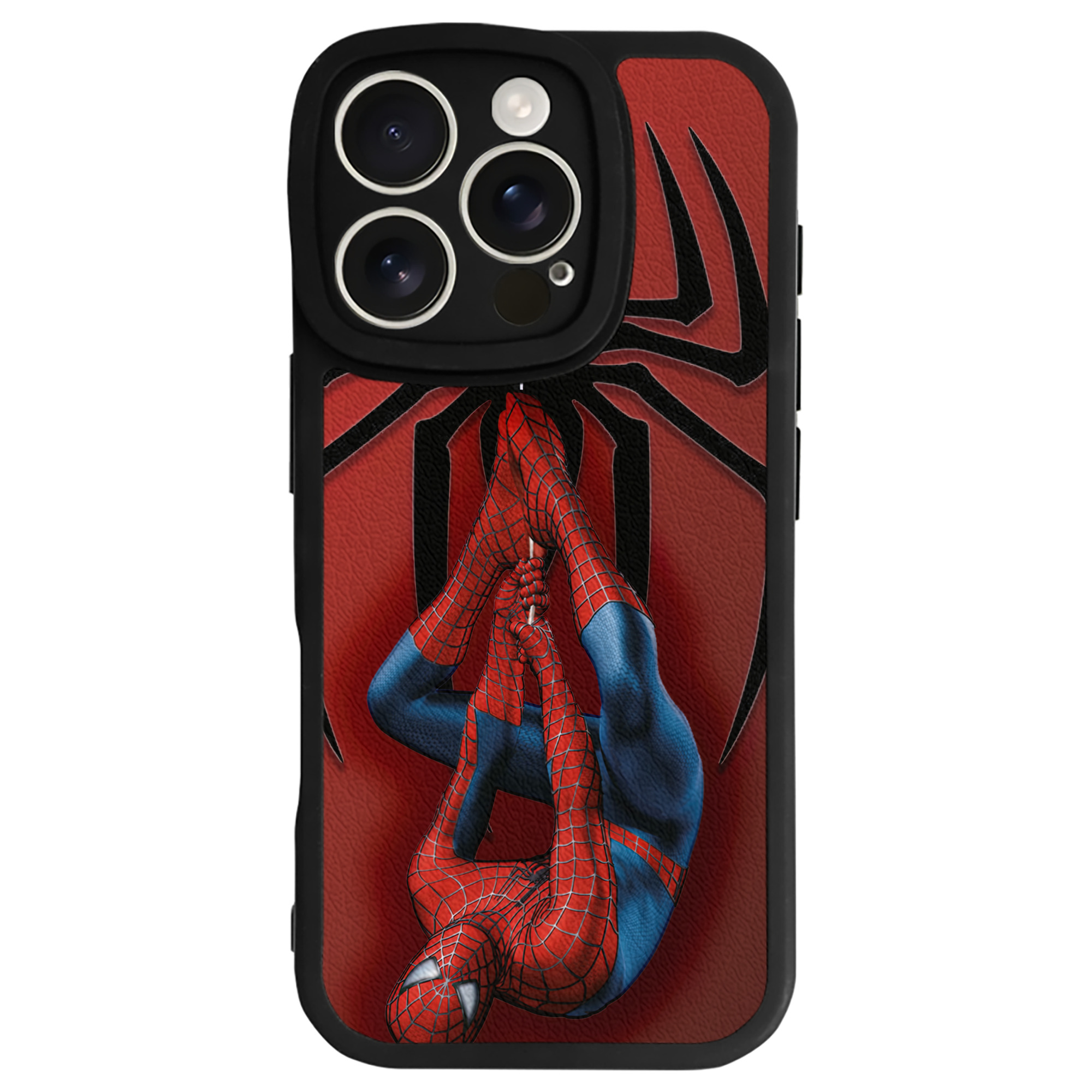 （画像用） Spider Man スパイダーマン 【iPhone 16シリーズ対応】シリコンスマホケース（レザー調） 材質：シリコン